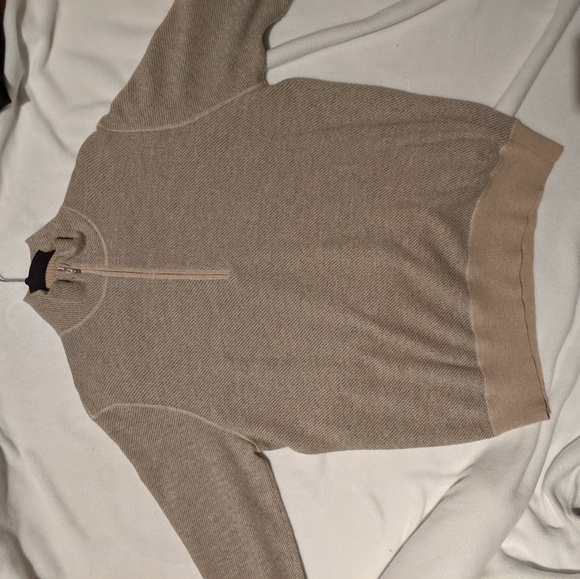 Loro Piana Men's Roadster Light 1/4 zip cashmere - Picture 2 of 3